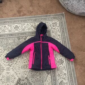 The Children's Place Pink and Black Hooded Snow Jacket